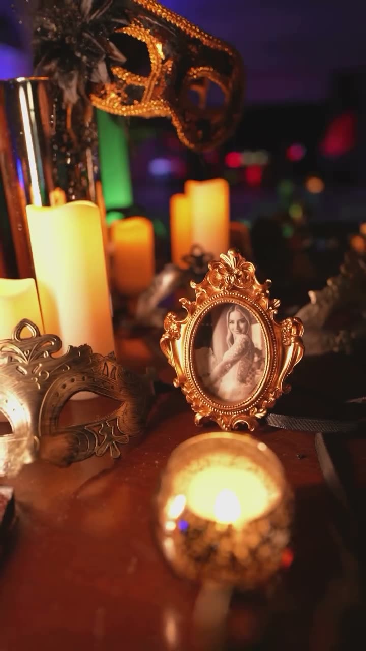Masquerade themed party décor in Miami by Noeli Event Production